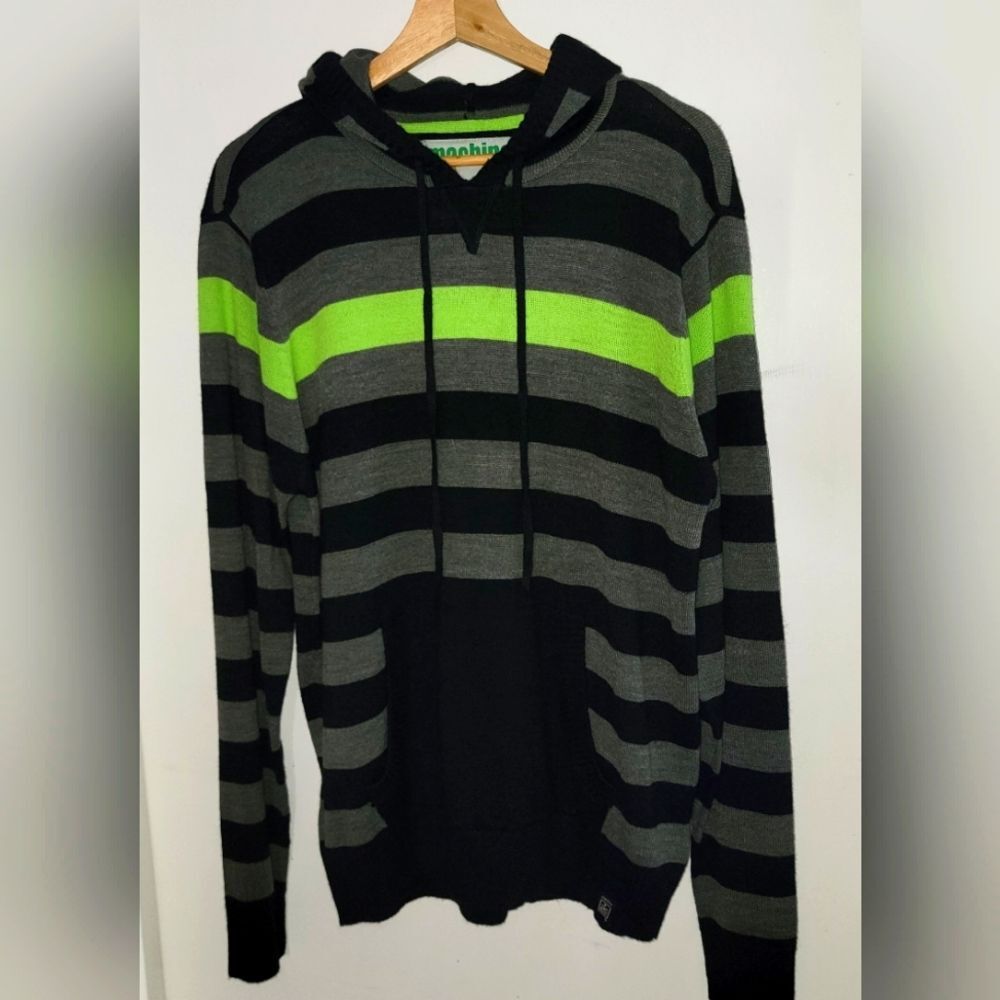Men's Striped Sweater Hoodie - Early 2000's